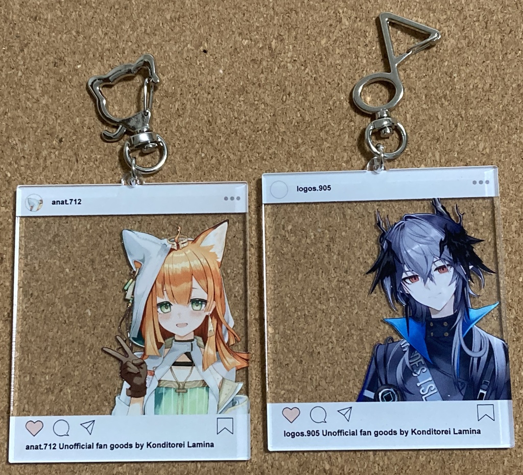 SNS風アクリルキーホルダー