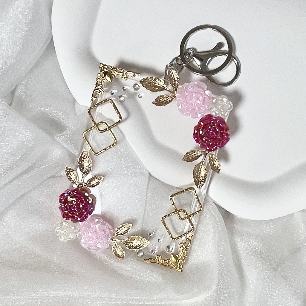 トレカキーホルダー ピンク×レッドver.