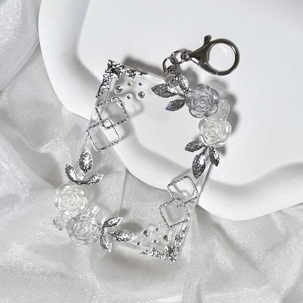 トレカキーホルダー  グレー×ホワイトver.