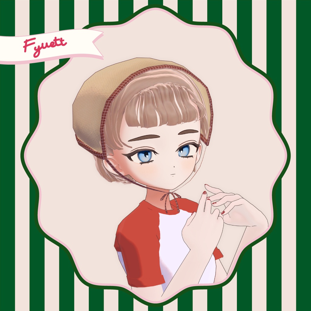 【VRC対応装飾】Straw piping babushka 麦わらのパイピングバブーシュカ