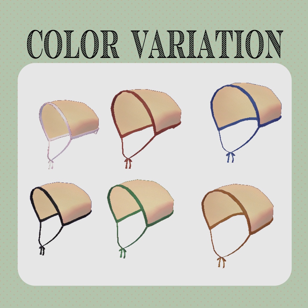 【VRC対応装飾】Straw piping babushka 麦わらのパイピングバブーシュカ