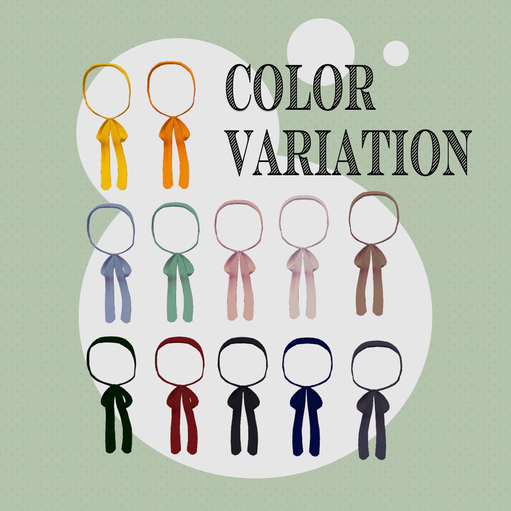 【VRC対応装飾】Ribbon_headband リボンカチューシャ