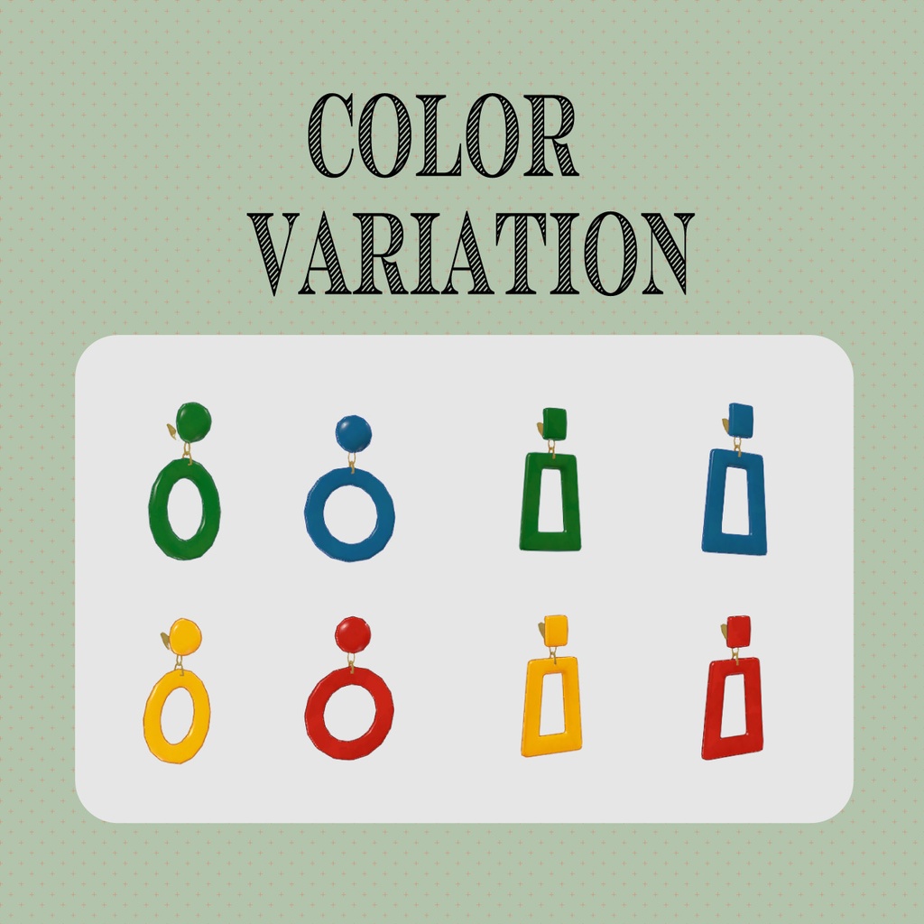 【VRC対応装飾】Bakelite earrings ベークライトイヤリング