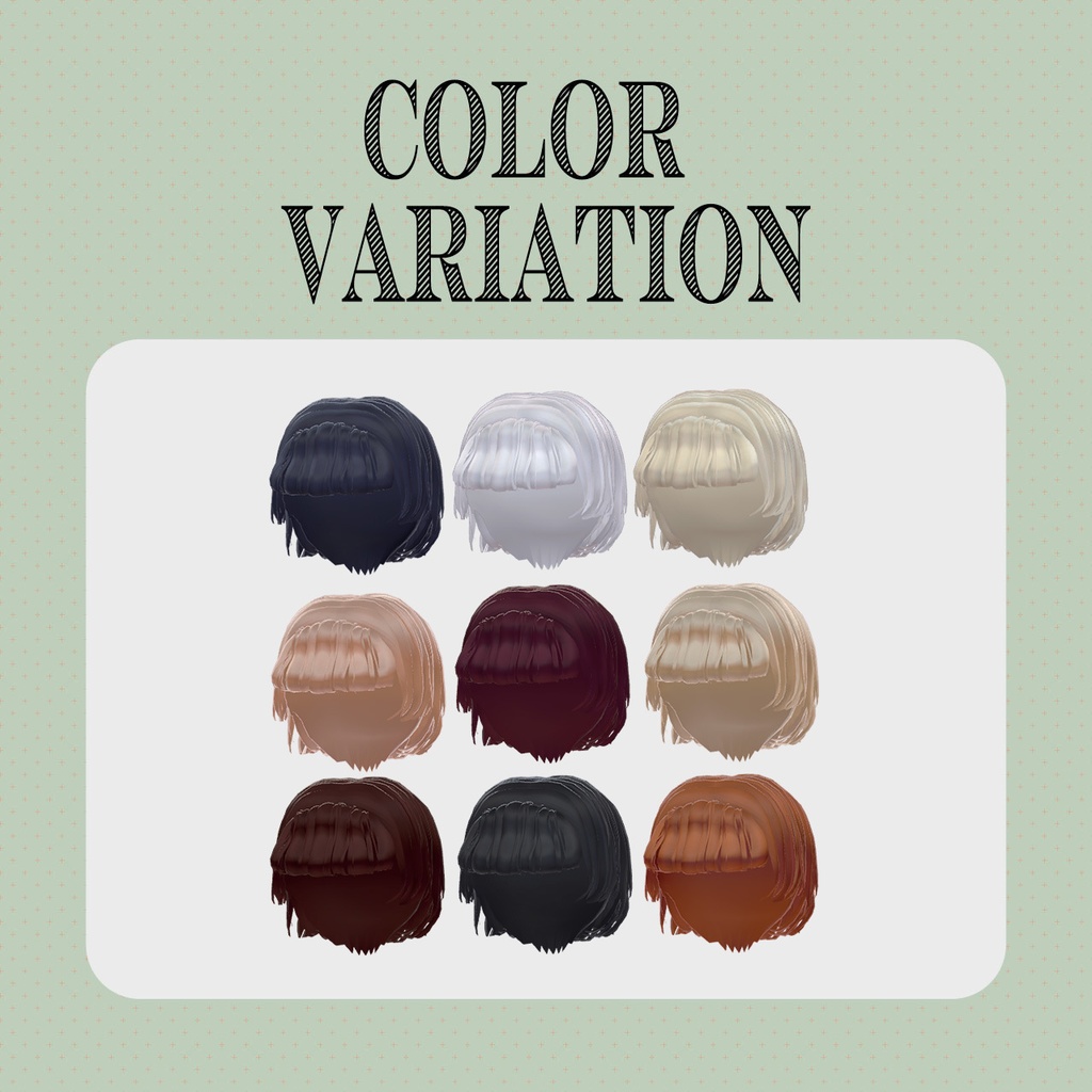 【VRC対応ヘア】Retro Bob レトロボブ