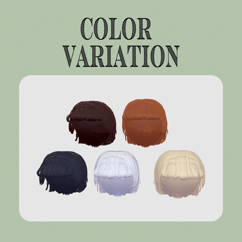 【VRC対応ヘア】Retro Bob レトロボブ