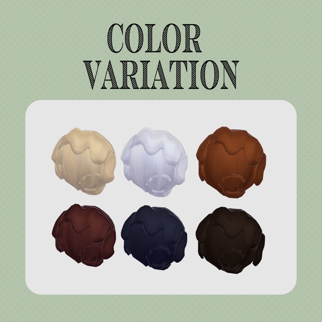 【VRC対応ヘア】Finger Wave フィンガーウェーブ