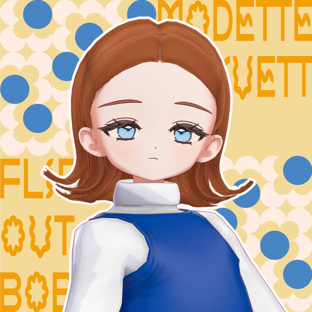 【VRC対応ヘア】Flipped out Bob フリップアウトボブ