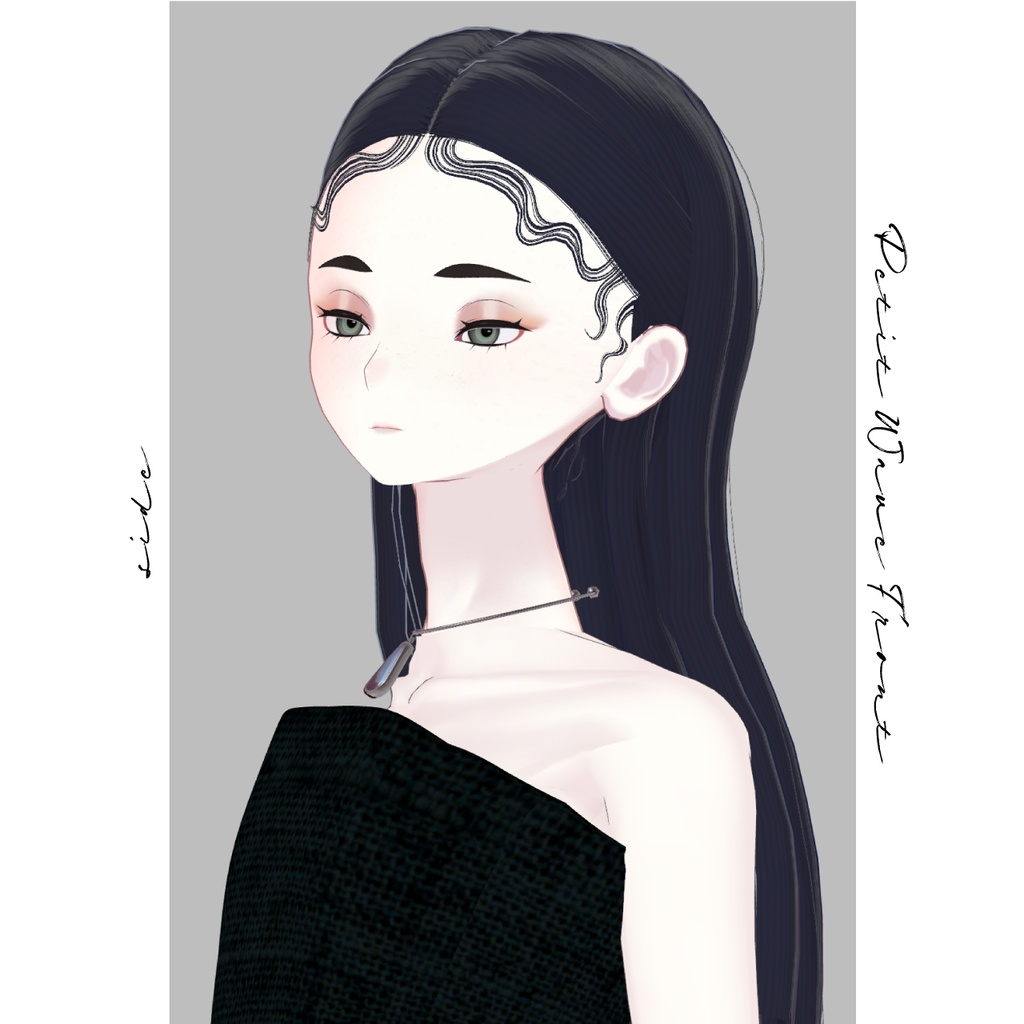 【VRC対応ヘア】Pettit Wave Front プチウェーブフロント