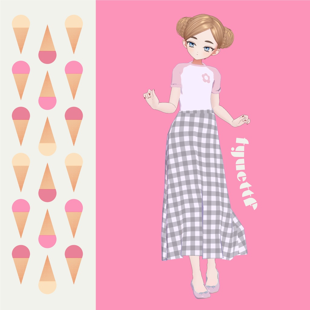 【発売記念セール中!】Pop Tshirt ポップTシャツ【VRC対応衣装】