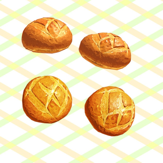 【フリー素材あり】美味しいアートのパン詰め【イラスト素材】