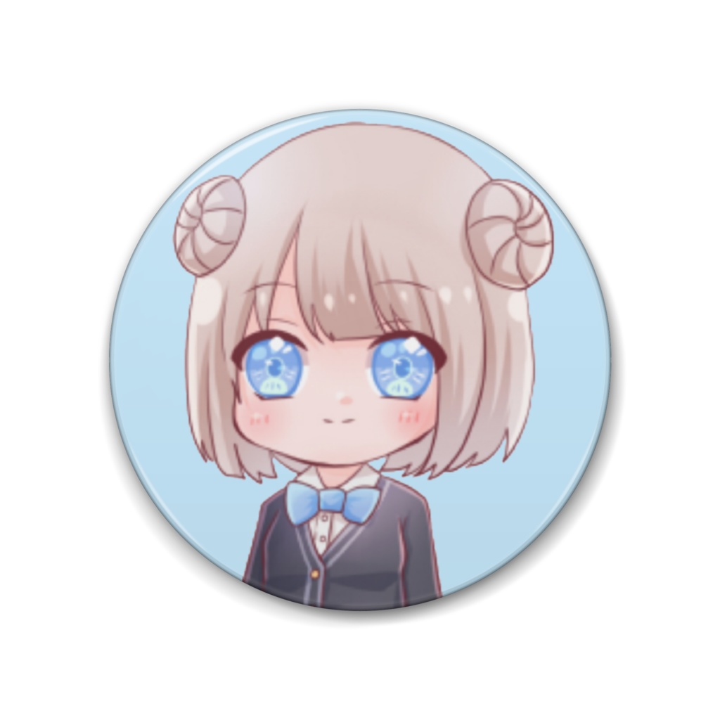 大きめな 花瀬 しの 缶バッジ