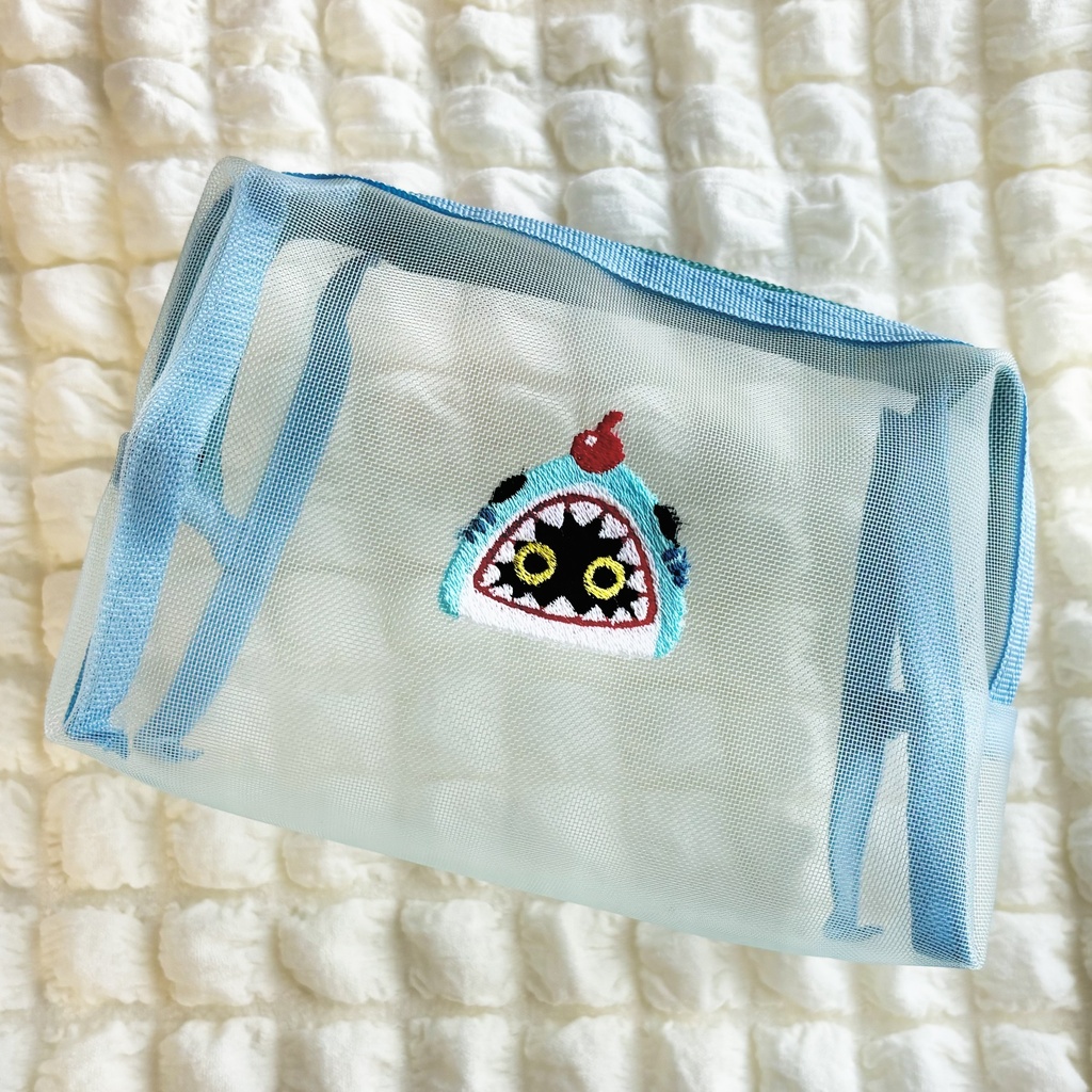 ガブットフロート刺繍メッシュポーチ