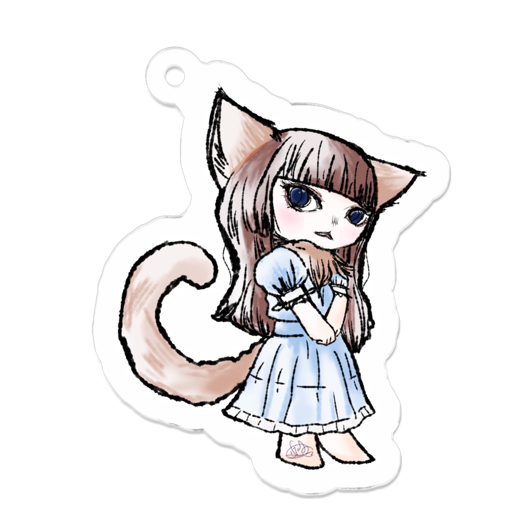 不穏な猫アクリルキーホルダー
