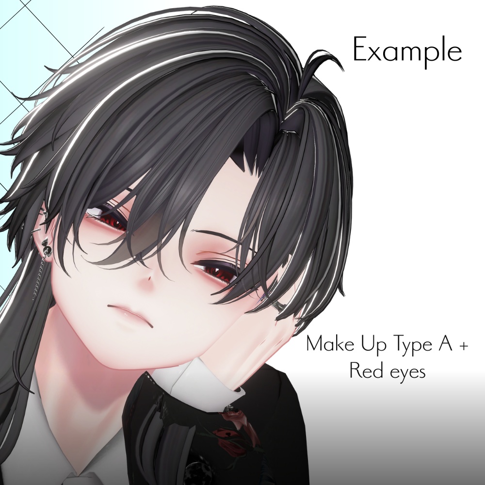 【VRChat Textures】狛乃-komano- Eye + Make Up Textures「BLANK//PRISM」 + PSD & Blendshapes