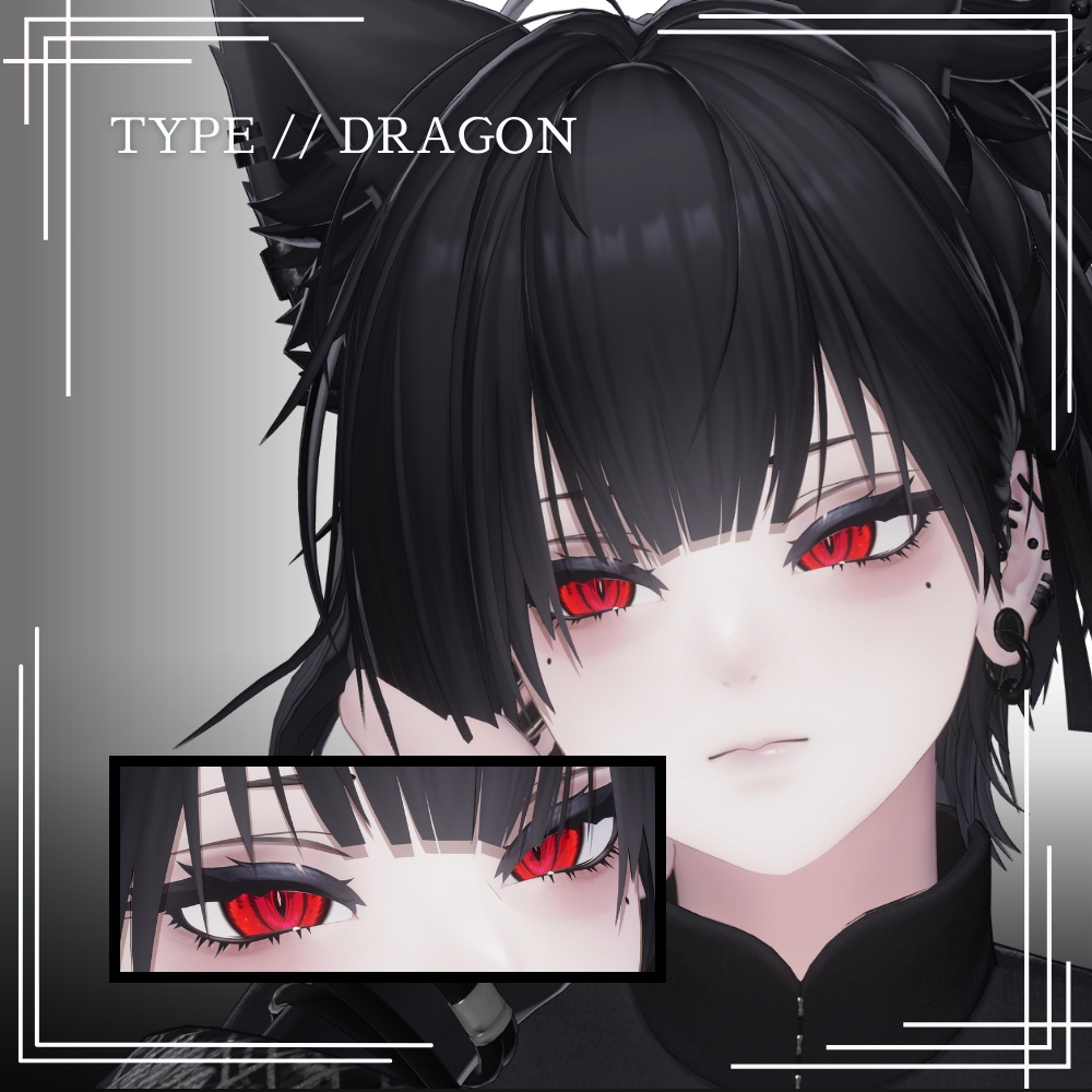 【VRChat Eye Textures】泣夜 -Nakiya- Eye Textures (3 Types / 14 Colors)「TYPE // BEAST」 + PSD + Emissions