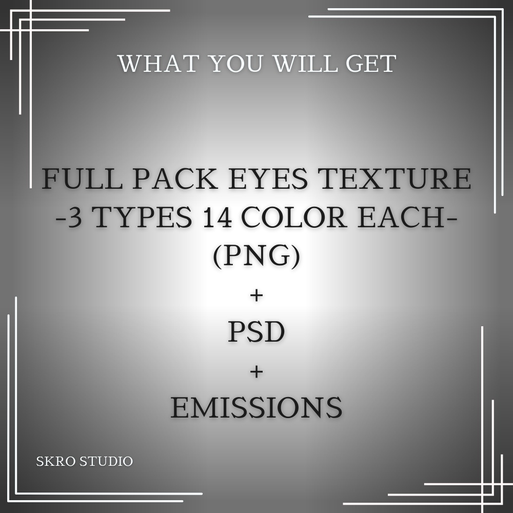 【VRChat Eye Textures】泣夜 -Nakiya- Eye Textures (3 Types / 14 Colors)「TYPE // BEAST」 + PSD + Emissions