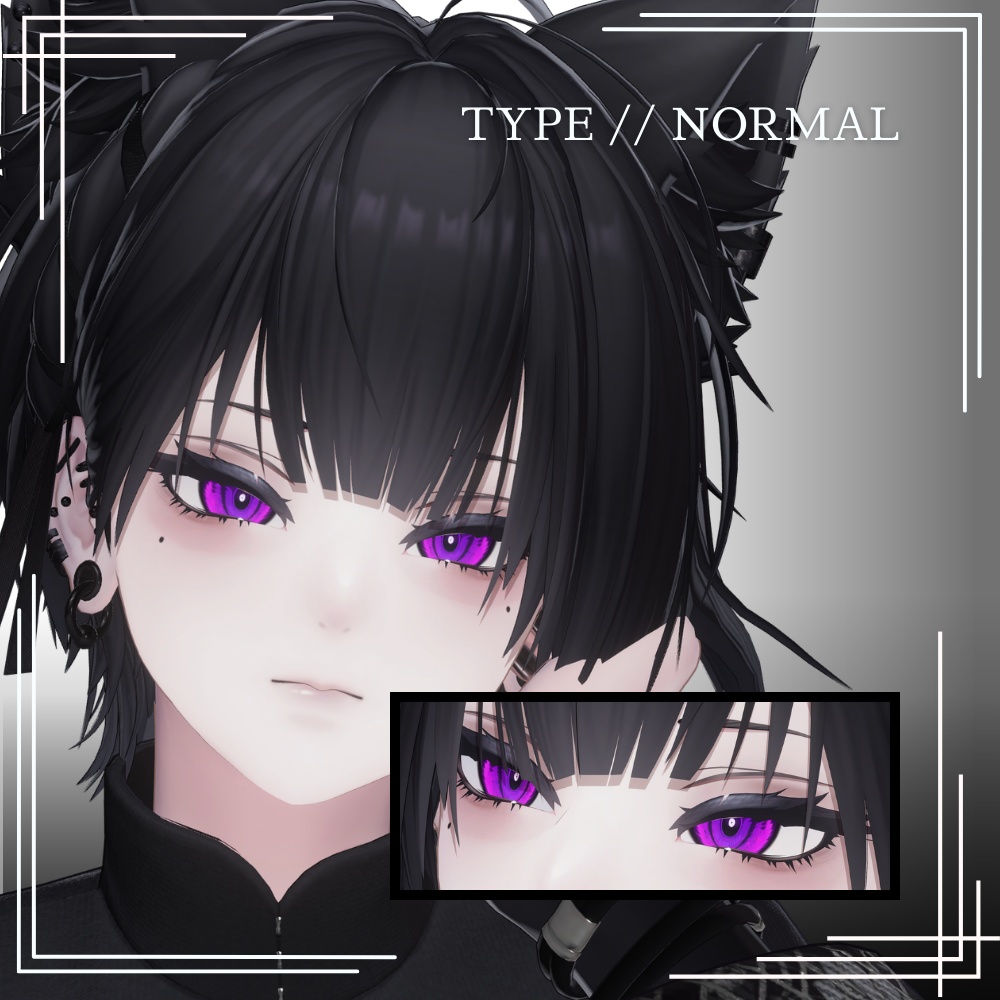 【VRChat Eye Textures】泣夜 -Nakiya- Eye Textures (3 Types / 14 Colors)「TYPE // BEAST」 + PSD + Emissions
