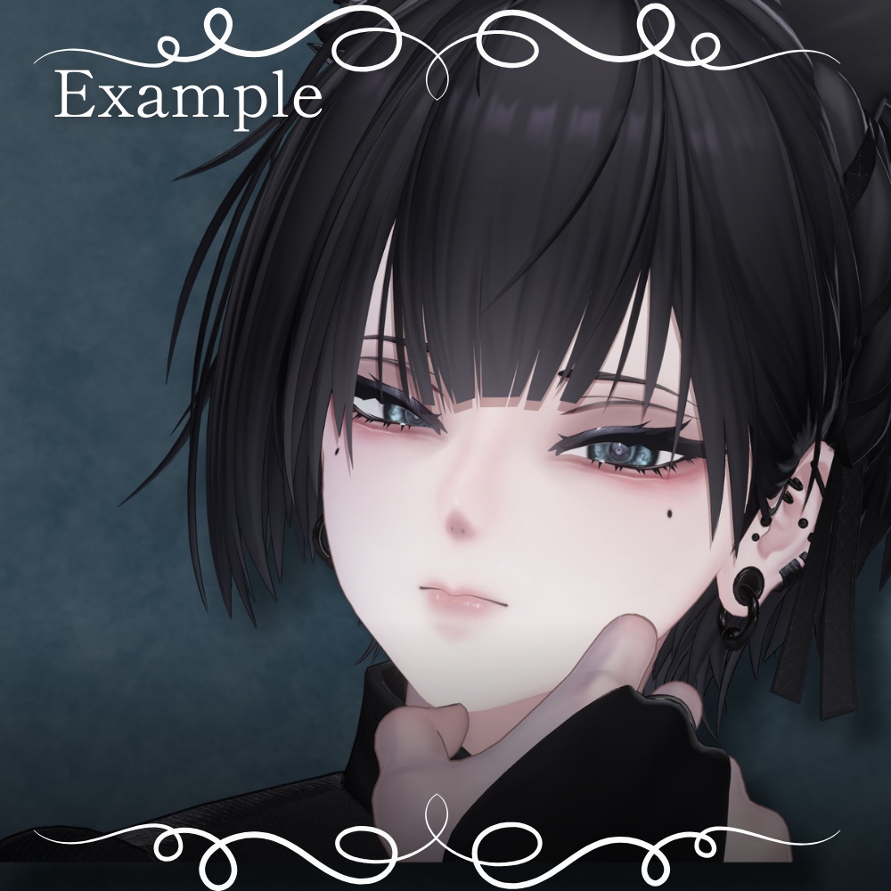 【VRChat Textures】泣夜 -Nakiya- 「Velum」Make Up & Eye Textures (13 Colors) + PSD