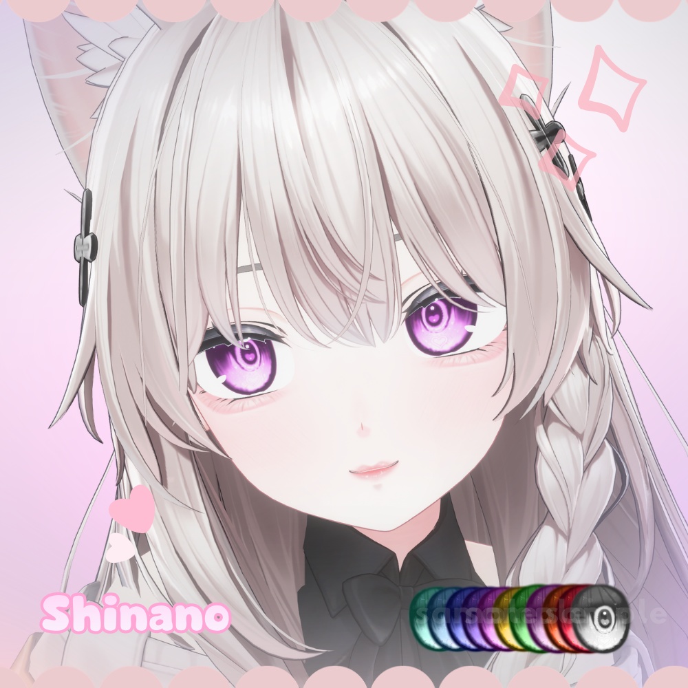 【6アバター対応】Eye texture - Kyupii - (11色セット / PSD付)