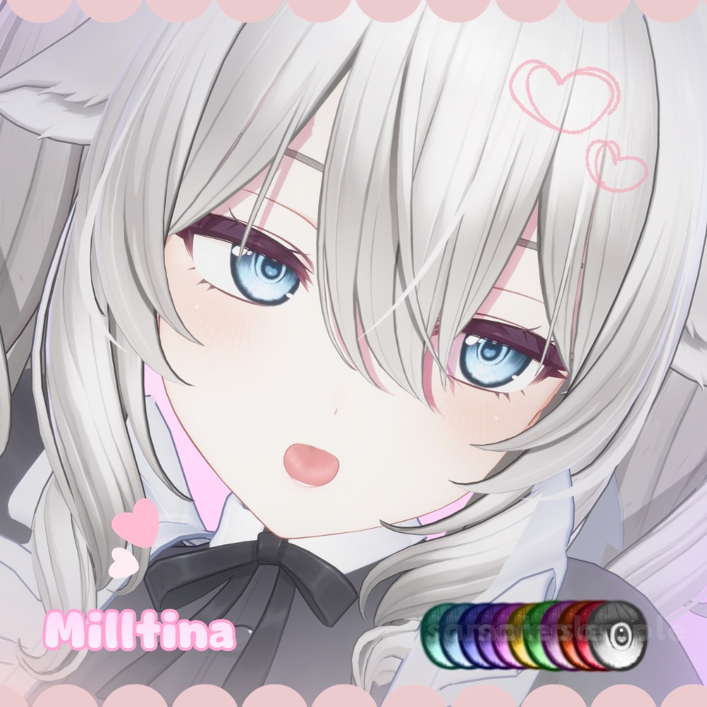 【6アバター対応】Eye texture - Kyupii - (11色セット / PSD付)