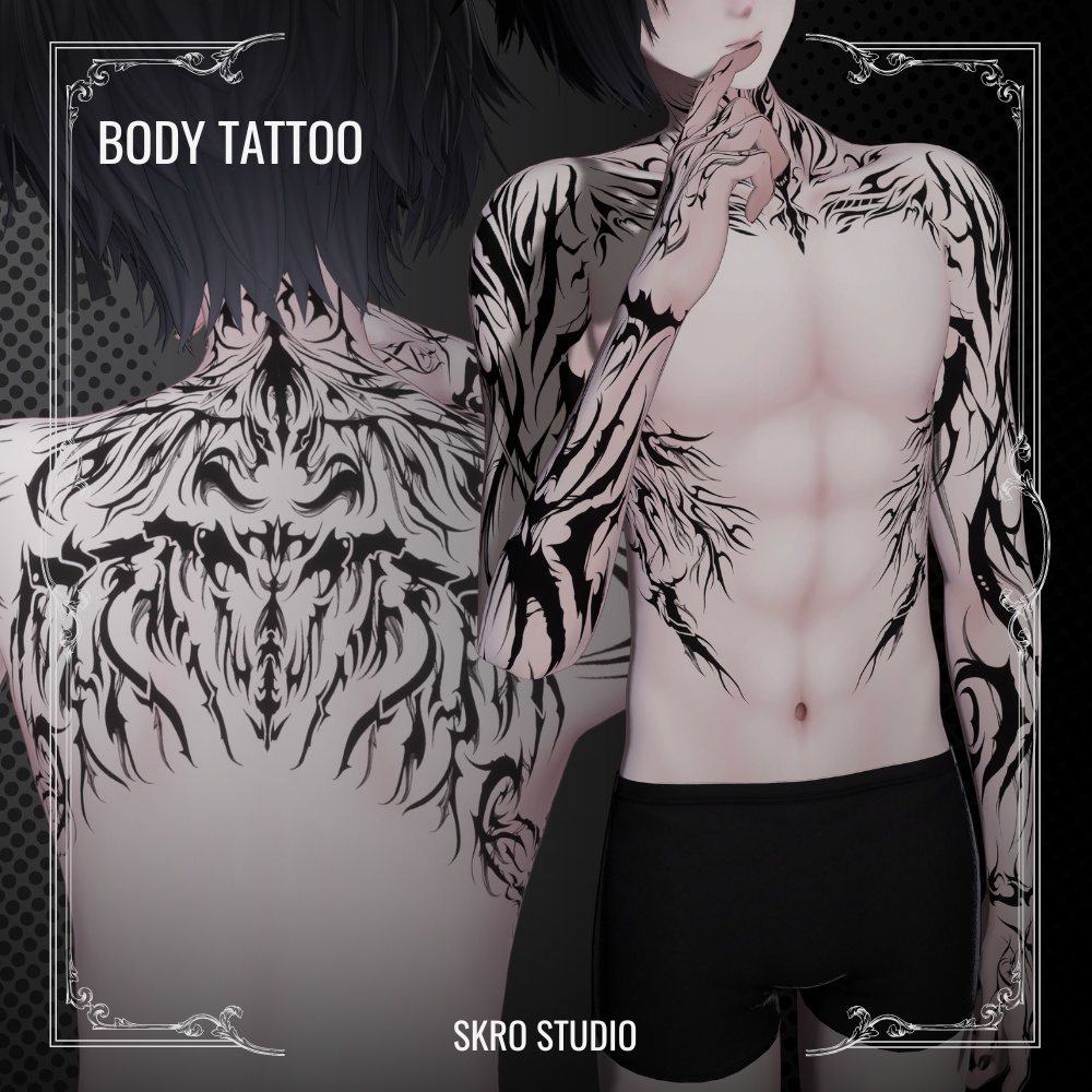 【Nakiya/泣夜専用】Body Tattoo - INVICTUS -