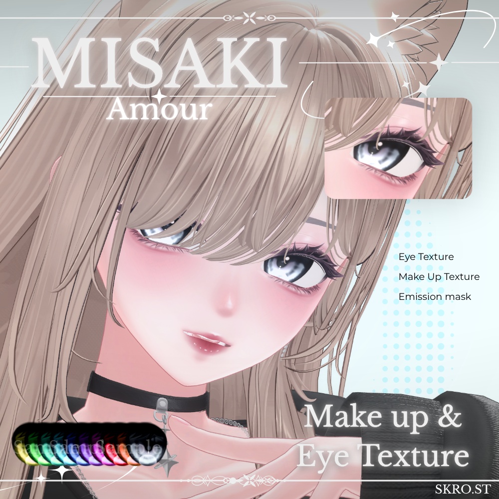 【海咲専用】Misaki Make up & Eye Texture (10 Colors) - Amour -