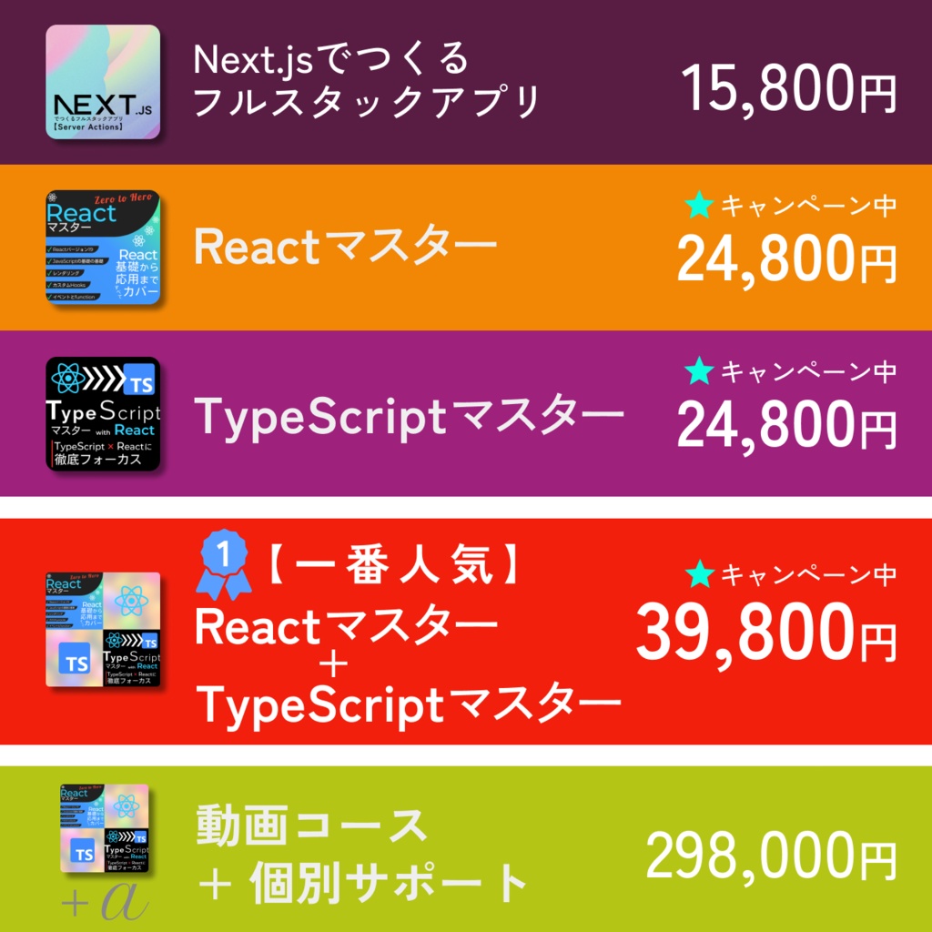 TypeScriptマスター with React 増補版