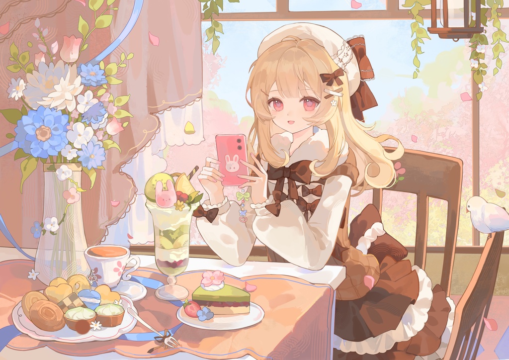 【商用】【YCH base】イラストテンプレート素材Vtuber素材午後のコーヒー