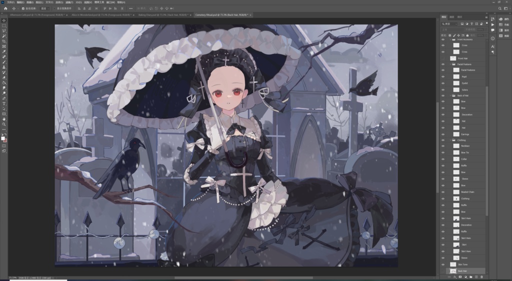 【商用】【YCH base】イラストテンプレート素材Vtuber素材墓の祭礼