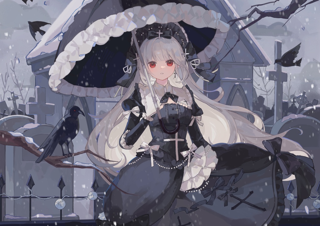 【商用】【YCH base】イラストテンプレート素材Vtuber素材墓の祭礼