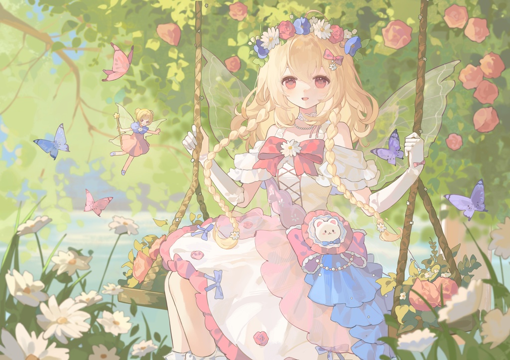 【商用】【YCH base】イラストテンプレート素材Vtuber素材エルフの幻境