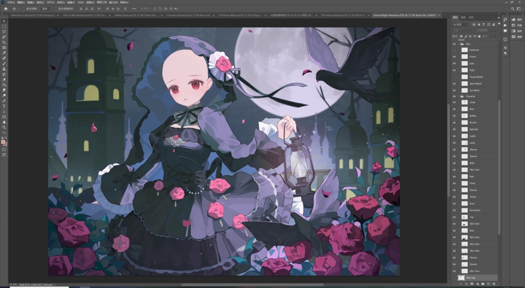 【商用】【YCH base】イラストテンプレート素材Vtuber素材永夜の序曲