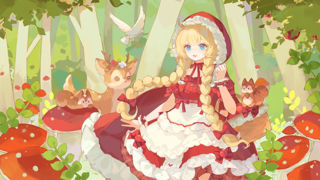 【商用】【YCH base】イラストテンプレート素材Vtuber素材森の童話