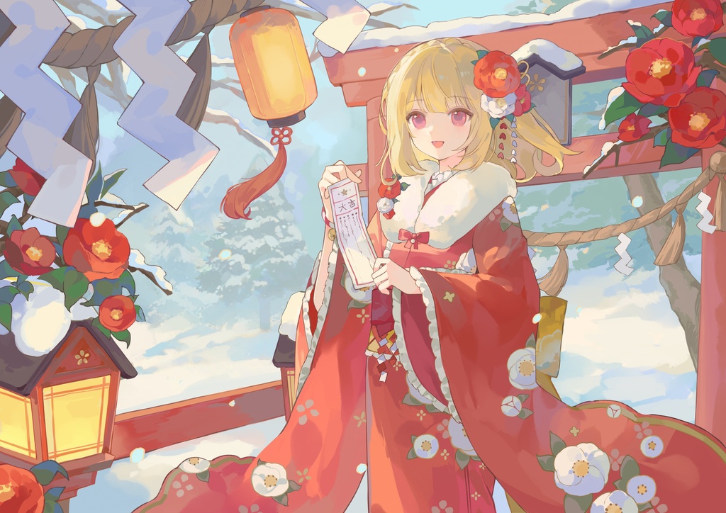 【商用】【YCH base】イラストテンプレート素材Vtuber素材新年おめでとうございます