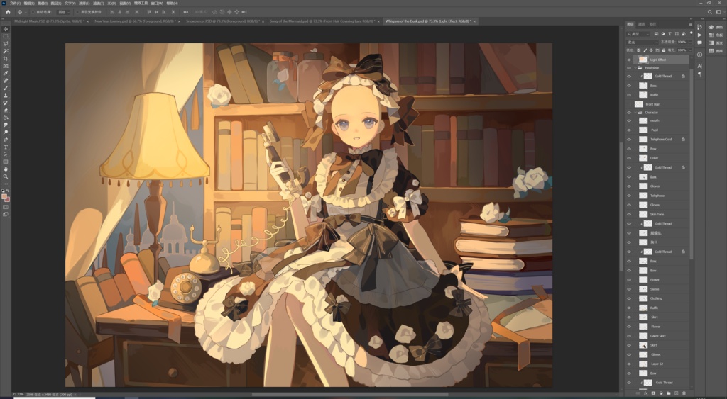 【商用】【YCH base】イラストテンプレート素材Vtuber素材夜のささやき