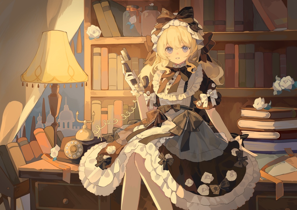 【商用】【YCH base】イラストテンプレート素材Vtuber素材夜のささやき