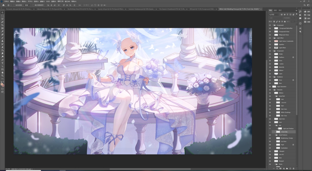 【商用】【YCH base】イラストテンプレート素材Vtuber素材純白の誓い