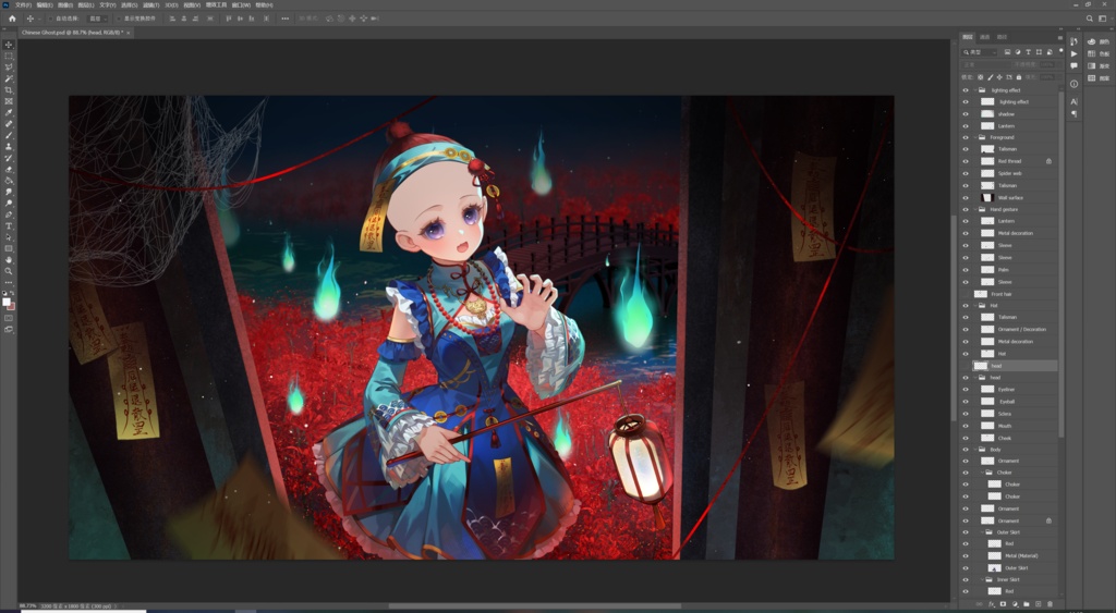 【商用】【YCH base】イラストテンプレート素材Vtuber素材彼岸の幽霊