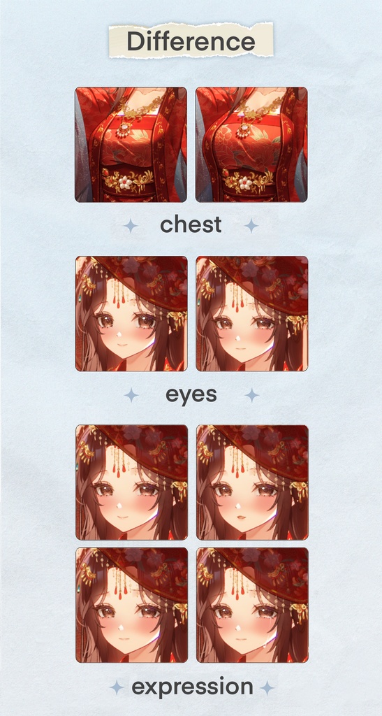 【商用】【YCH base】イラストテンプレート素材Vtuber素材中華の花嫁