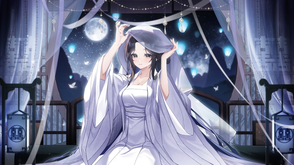 【商用】【YCH base】イラストテンプレート素材Vtuber素材中華の花嫁