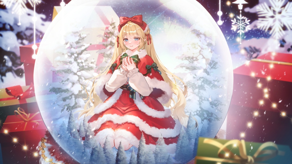 【商用】【YCH base】イラストテンプレート素材Vtuber素材クリスマス・ワンダーランド