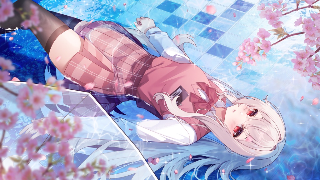 【商用】【YCH base】イラストテンプレート素材Vtuber素材桜の夢