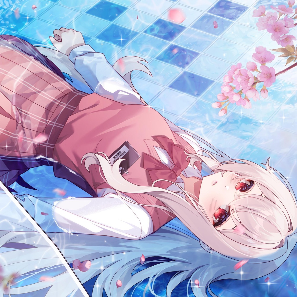 【商用】【YCH base】イラストテンプレート素材Vtuber素材桜の夢