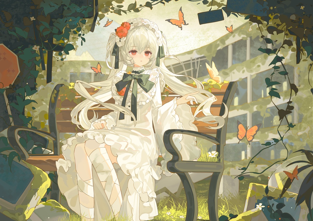【商用】【YCH base】イラストテンプレート素材Vtuber素材グリーン・アポカリプス