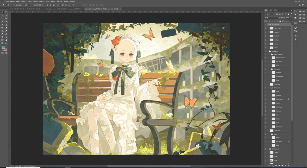 【商用】【YCH base】イラストテンプレート素材Vtuber素材グリーン・アポカリプス