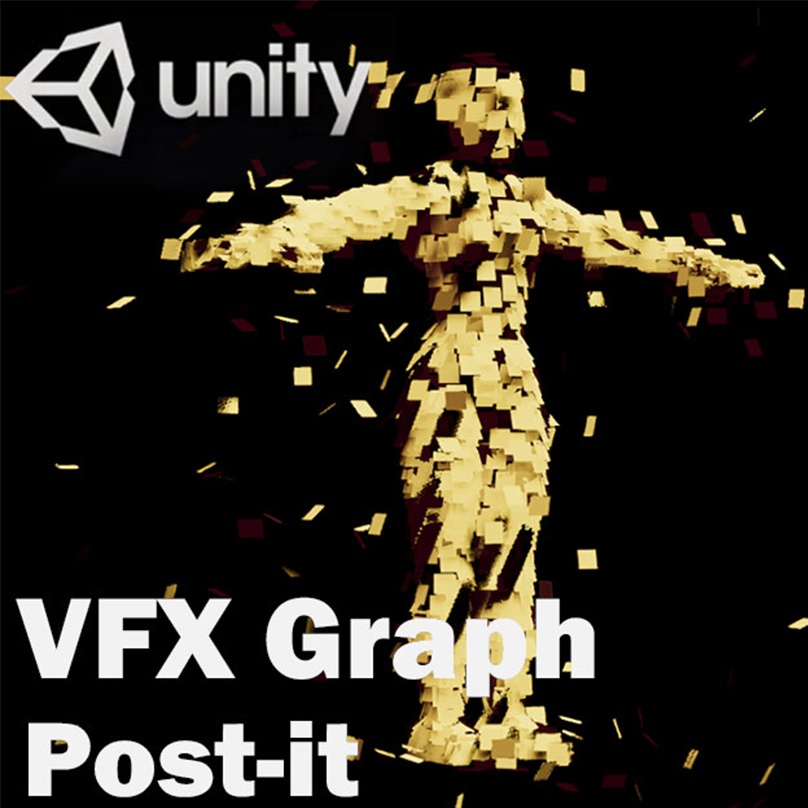 Unity VFX Graph：Post-it(Particles aggregate into models)