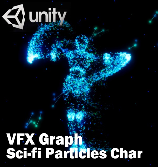 Unity VFX Graph：Sci-fi Particles Char and BG