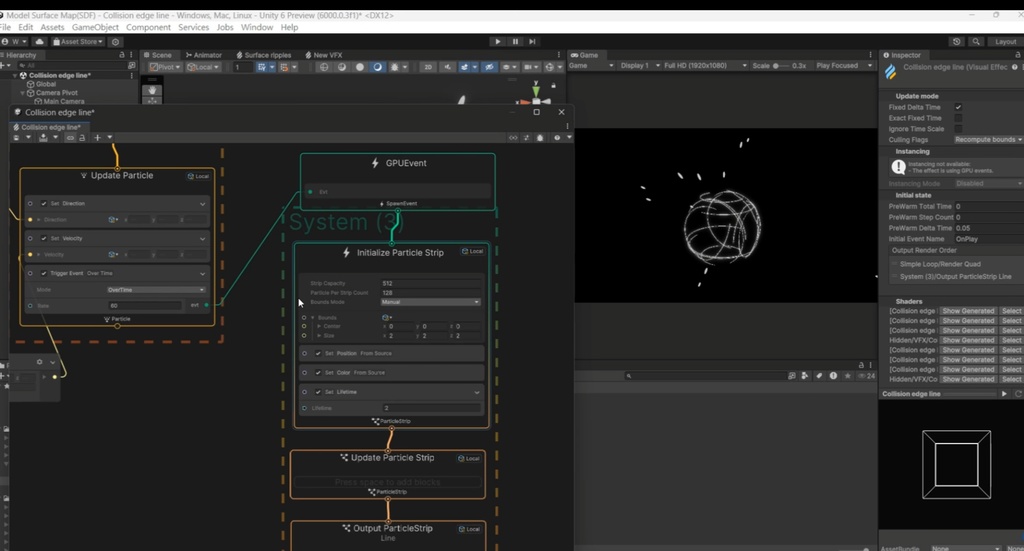 Unity VFX Graph:Collision Edge Line(SDF)