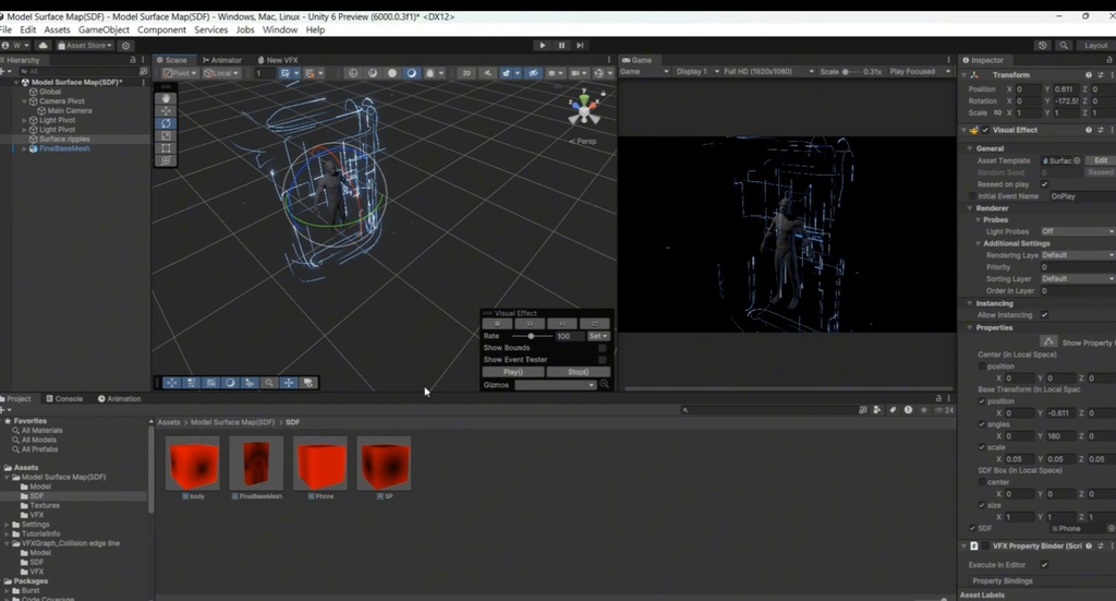 Unity VFX Graph:Collision Edge Line(SDF)
