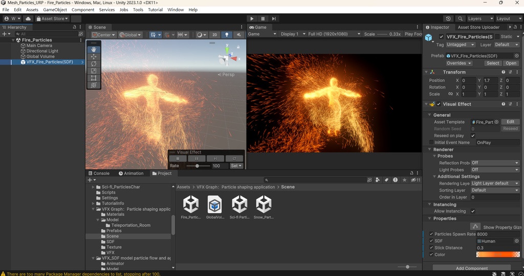 Unity VFX Graph:Particle shaping application(SDF)